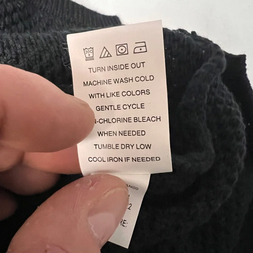 Commerce Mens XXL Black Hooded Knit Sweater Cotton Blend Pullover‎ Athleisure